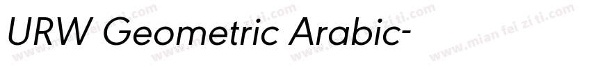 URW Geometric Arabic字体转换